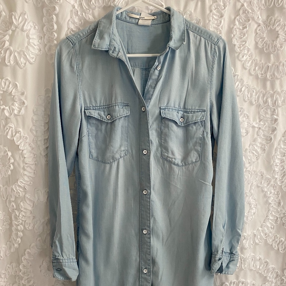 Longsleeve Jean Button -Up Dress/shirt